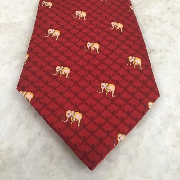 ELEPHANT DESIGN TIE, (no brand name) (long) - Picture 3 of 5